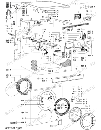 Схема №1 AWO/D 8714 с изображением Микромодуль для стиралки Whirlpool 480111100683