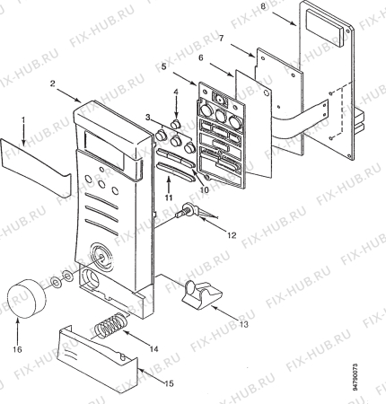 Взрыв-схема микроволновой печи Electrolux EMS1875 - Схема узла Section 2