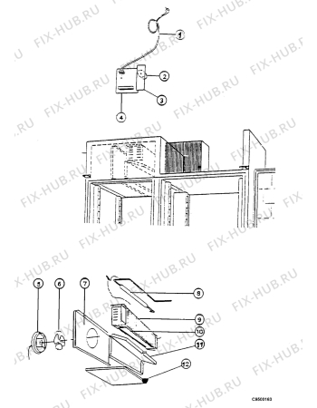 Взрыв-схема холодильника Electrolux BSF1400L - Схема узла Cooling system 017