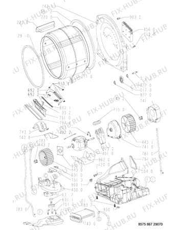 Схема №1 AWZ 8677 с изображением Микромодуль для сушильной машины Whirlpool 481221470567