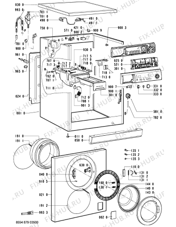 Схема №2 WAK 7666 с изображением Прокладка для стиралки Whirlpool 481253058176