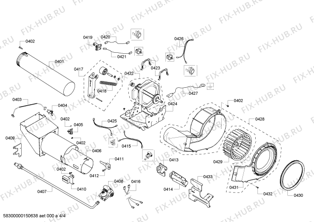 Схема №2 WTMC4521UC Nexxt DLX Series с изображением Винт для сушильной машины Bosch 00610349