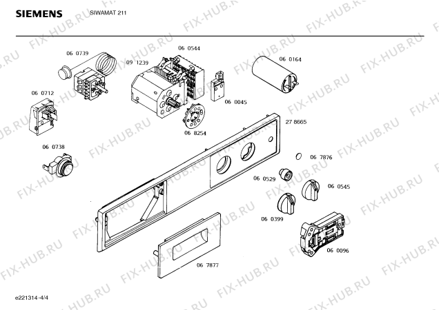 Схема №3 SIWAMAT211 с изображением Панель для стиралки Siemens 00278665