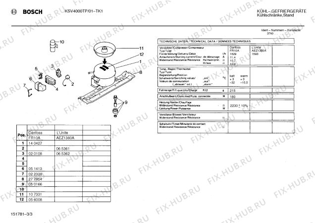 Схема №3 KSV4000TP с изображением Крышка для холодильной камеры Bosch 00091035