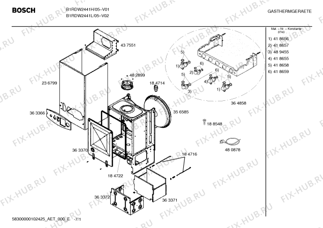 Схема №5 B1RDW2441H HERMETÝK, 20000 kcal/h, DOÐALGAZ с изображением Кодирующий штекер для водонагревателя Bosch 00423156