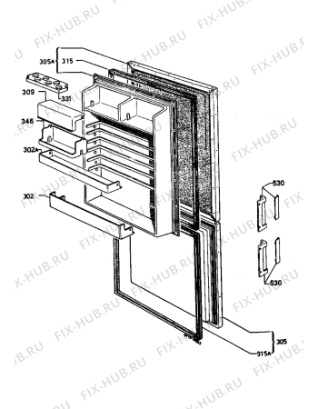 Взрыв-схема холодильника Zoppas P18/8E-1 - Схема узла Refrigerator door