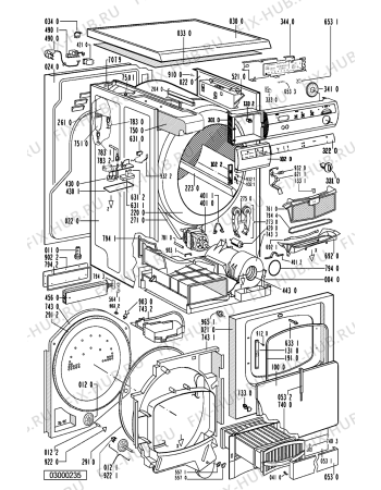 Схема №1 45 KTE с изображением Декоративная панель для сушилки Whirlpool 481245219629