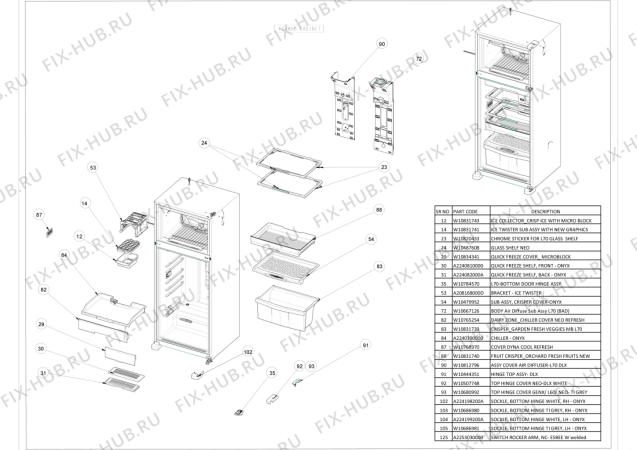 Схема №3 WTM 552 RS WH с изображением Другое для холодильника Whirlpool 482000093576