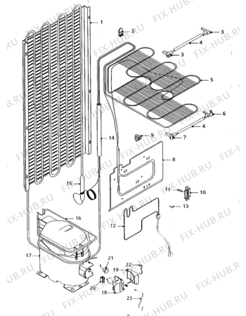 Взрыв-схема холодильника Zanussi ZF50/31 - Схема узла Cooling system 017