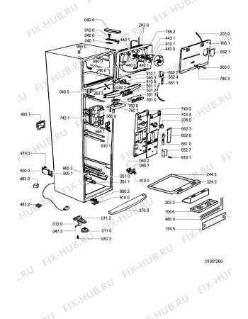 Схема №1 ARG 762 с изображением Дверца для холодильной камеры Whirlpool 481241618517