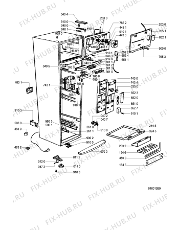 Схема №1 ARG 762 с изображением Холдер для холодильника Whirlpool 481243518105