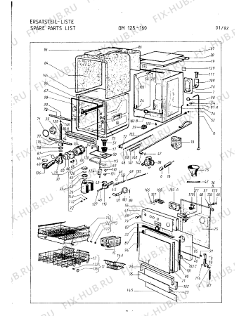 Схема №3 GM125160 с изображением Корзина для посудомоечной машины Bosch 00293026