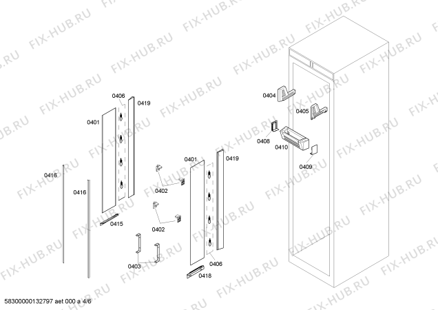 Схема №3 B24IR70NSP с изображением Стеклопанель для холодильника Bosch 00478004
