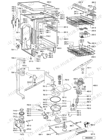 Схема №1 ADP 5656 WHM с изображением Обшивка для электропосудомоечной машины Whirlpool 481245371279