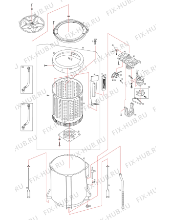 Схема №1 WTLA850WH-Tub&drum с изображением Обшивка для стиралки Whirlpool 482000023625