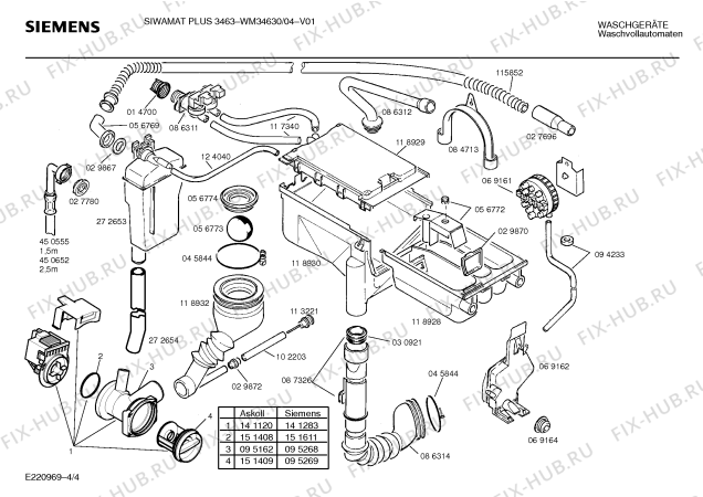 Схема №2 WM34630 SIWAMAT PLUS 3463 с изображением Ручка для стиралки Siemens 00094299