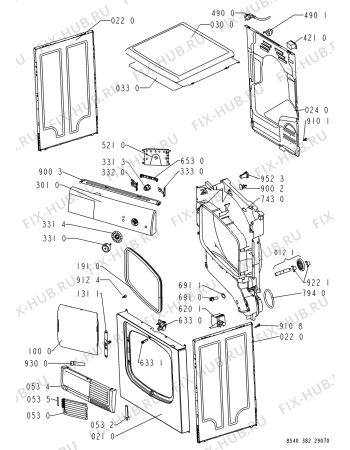 Схема №2 AM 3768 с изображением Обшивка для сушильной машины Whirlpool 481245311048