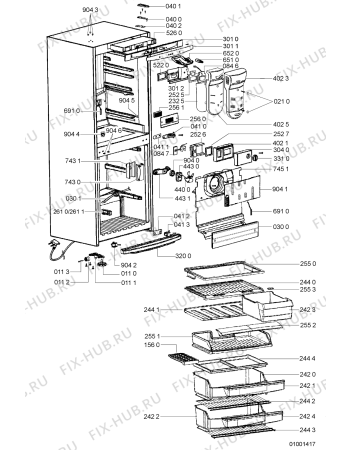 Схема №1 ARC8110 с изображением Заглушка для холодильника Whirlpool 481246228578