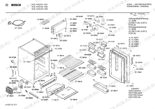 Схема №1 KUL1443 с изображением Дверь для холодильника Bosch 00212556
