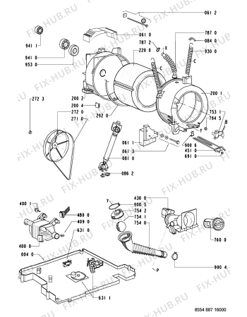 Схема №2 WA 85661 с изображением Блок управления для стиралки Whirlpool 481223958042