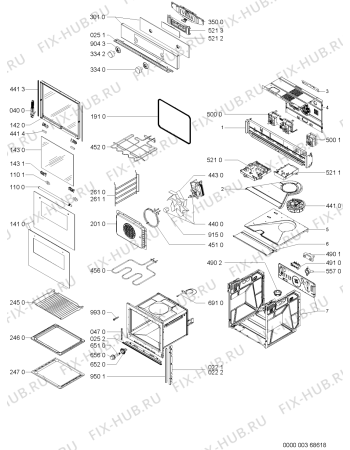 Схема №1 AKZ803IX (F091165) с изображением Панель для духового шкафа Indesit C00331355