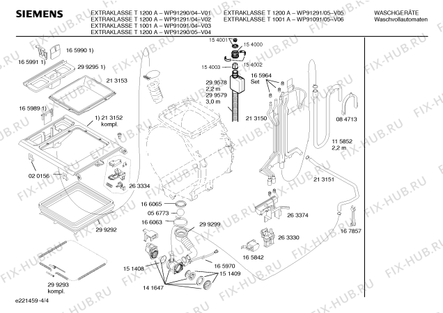 Схема №3 WP91091 EXTRAKLASSE T1001A с изображением Панель управления для стиральной машины Siemens 00354026
