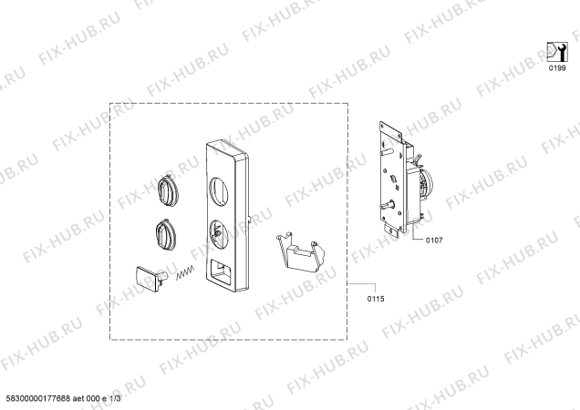 Схема №1 ZMW3000W с изображением Дверь для микроволновой печи Zelmer 00797333