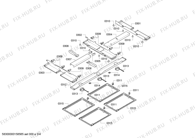 Взрыв-схема вытяжки Gaggenau AI402720 - Схема узла 03