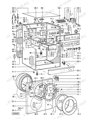 Схема №1 WAI 2542 /WS-D с изображением Индикаторная лампа для стиралки Whirlpool 481241378478