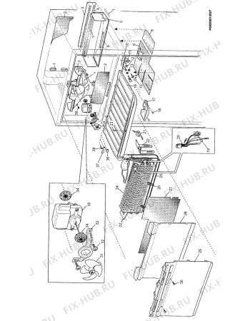 Взрыв-схема холодильника Electrolux ER5200DX - Схема узла Section 3