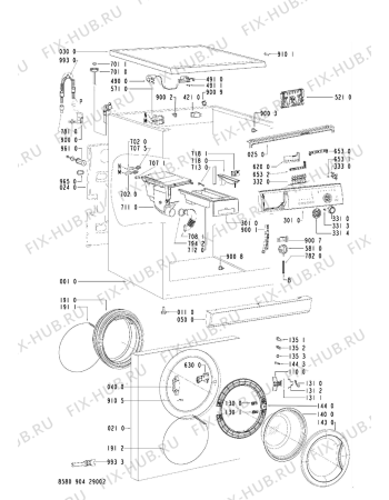 Схема №1 FL 1265 с изображением Декоративная панель для стиралки Whirlpool 481245217809