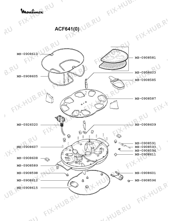 Схема №1 ACFB41(0) с изображением Прерыватель для гриля Moulinex MS-0908594
