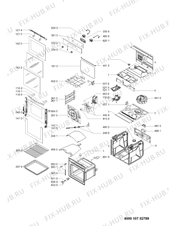 Схема №1 AKZ 430/IX с изображением Панель для электропечи Whirlpool 481010438390