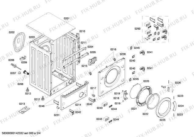 Схема №2 WI10E260EE с изображением Панель управления для стиралки Siemens 00668074