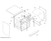 Схема №3 SMS58T22GB tp3 с изображением Передняя панель для электропосудомоечной машины Bosch 11007827