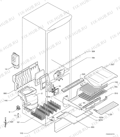 Схема №2 S3895KG6 с изображением Запчасть для холодильника Aeg 2378814590