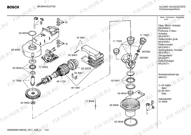 Схема №4 MUM4435JP Compact 300W Kitchen Center с изображением Штатив для кухонного комбайна Bosch 00496465