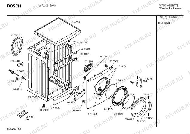 Схема №3 WFL2061ZA BOSCH Maxx WFL 2061 с изображением Панель управления для стиралки Bosch 00363229