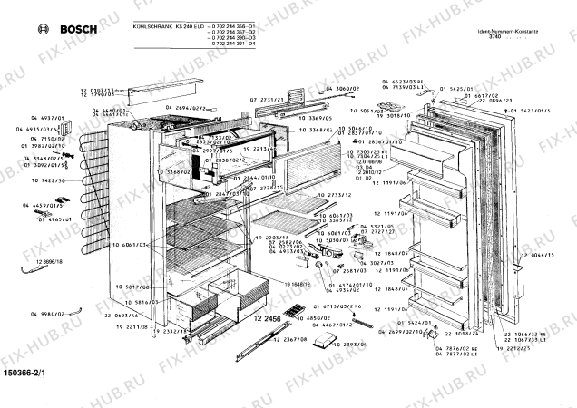 Схема №1 0702164160 KS160ER с изображением Поднос для холодильной камеры Bosch 00121191