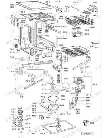 Схема №2 GSFK 1588 WS с изображением Модуль (плата) управления для электропосудомоечной машины Whirlpool 481221838366
