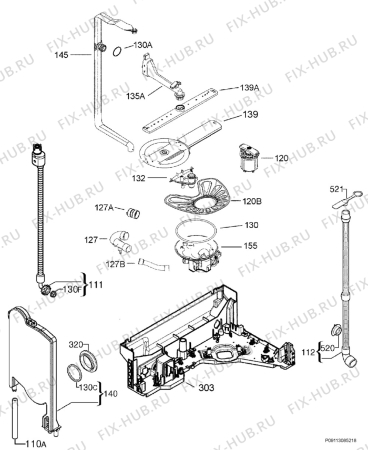 Взрыв-схема посудомоечной машины Rex Electrolux ESL45501R - Схема узла Hydraulic System 272