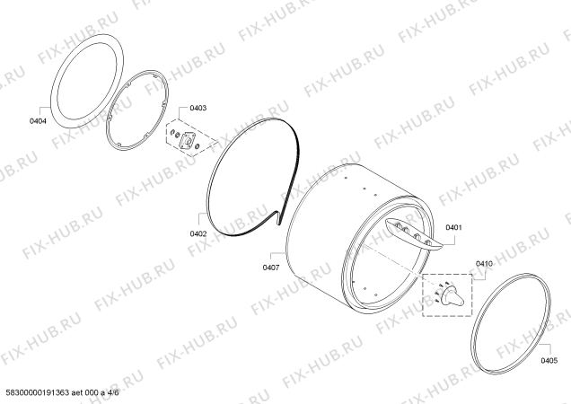 Схема №2 1KDR83025C KDR83025 с изображением Силовой модуль запрограммированный для сушильной машины Bosch 00638036