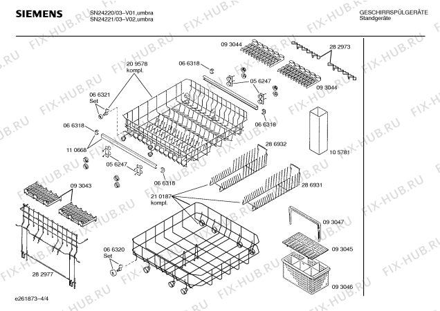 Схема №3 SN24221 с изображением Панель для посудомойки Siemens 00289689