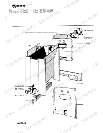 Схема №1 195303385 2304.32 с изображением Дюза для духового шкафа Bosch 00024736