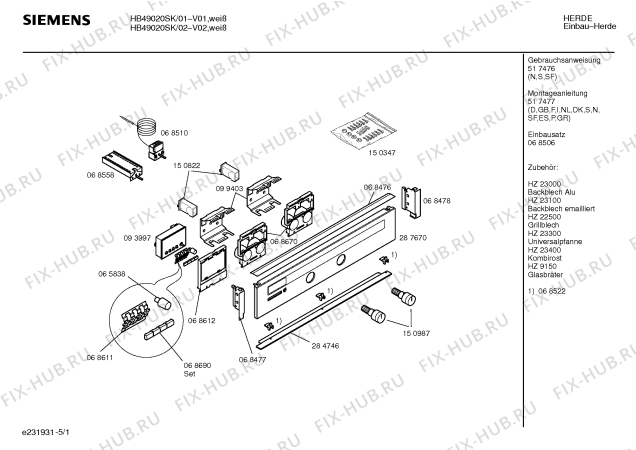 Схема №2 HB34520CC с изображением Переключатель для духового шкафа Siemens 00150987