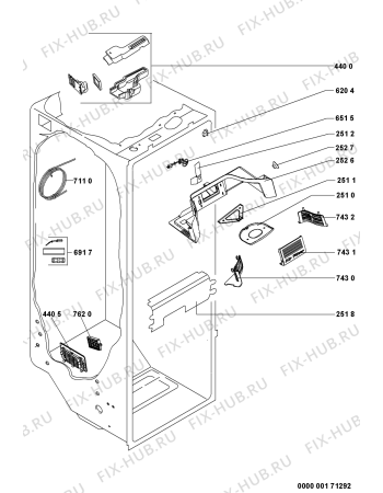 Схема №7 KSN 570 A+ EW с изображением Дверь для холодильника Whirlpool 480132102664