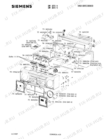 Взрыв-схема аудиотехники Siemens RM8494 - Схема узла 03