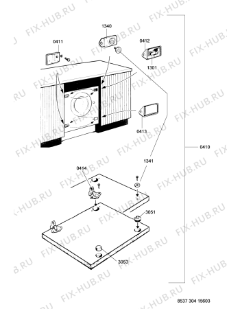 Взрыв-схема стиральной машины Indesit G2PWD3WH3 (F091534) - Схема узла