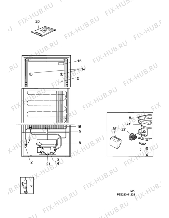 Взрыв-схема холодильника Electrolux ERF3200JHW - Схема узла C10 Cold, users manual