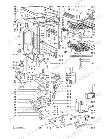 Схема №1 ADP 962/3 GRM с изображением Панель для посудомойки Whirlpool 481245370472